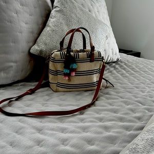 Lucky Brand Striped Canvas Purse